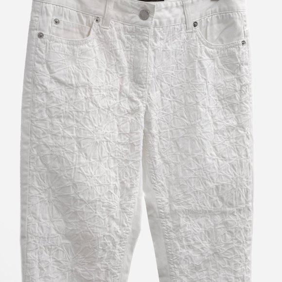 Roberto Cavalli White Star Embroidered Straight Leg Pants - Picture 3 of 12